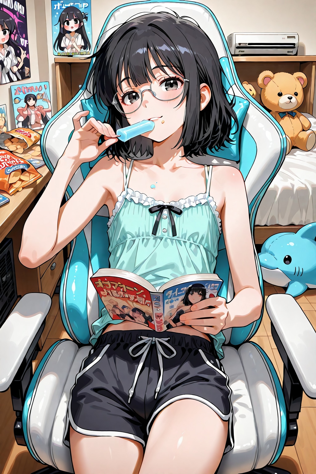 夏休みを謳歌する女の子