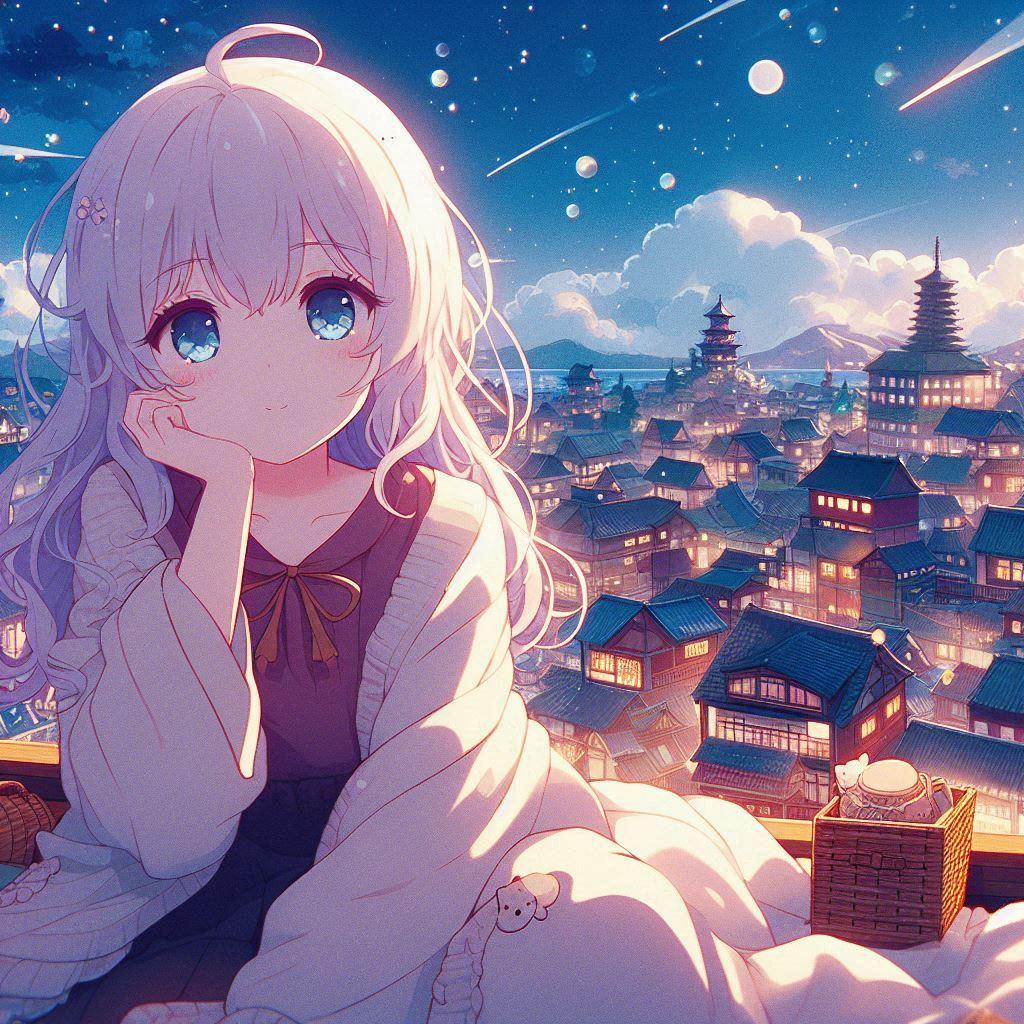 白髪の可愛い女の子【276】 | の人気AIイラスト・グラビア