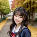 秋の通学路 12枚目