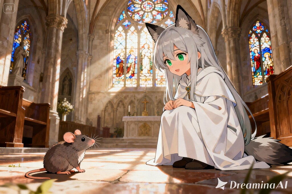 ステラちゃんとネズミ
