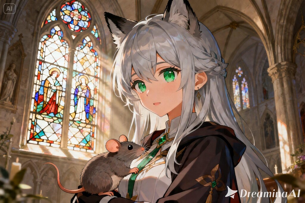 ステラちゃんとネズミ
