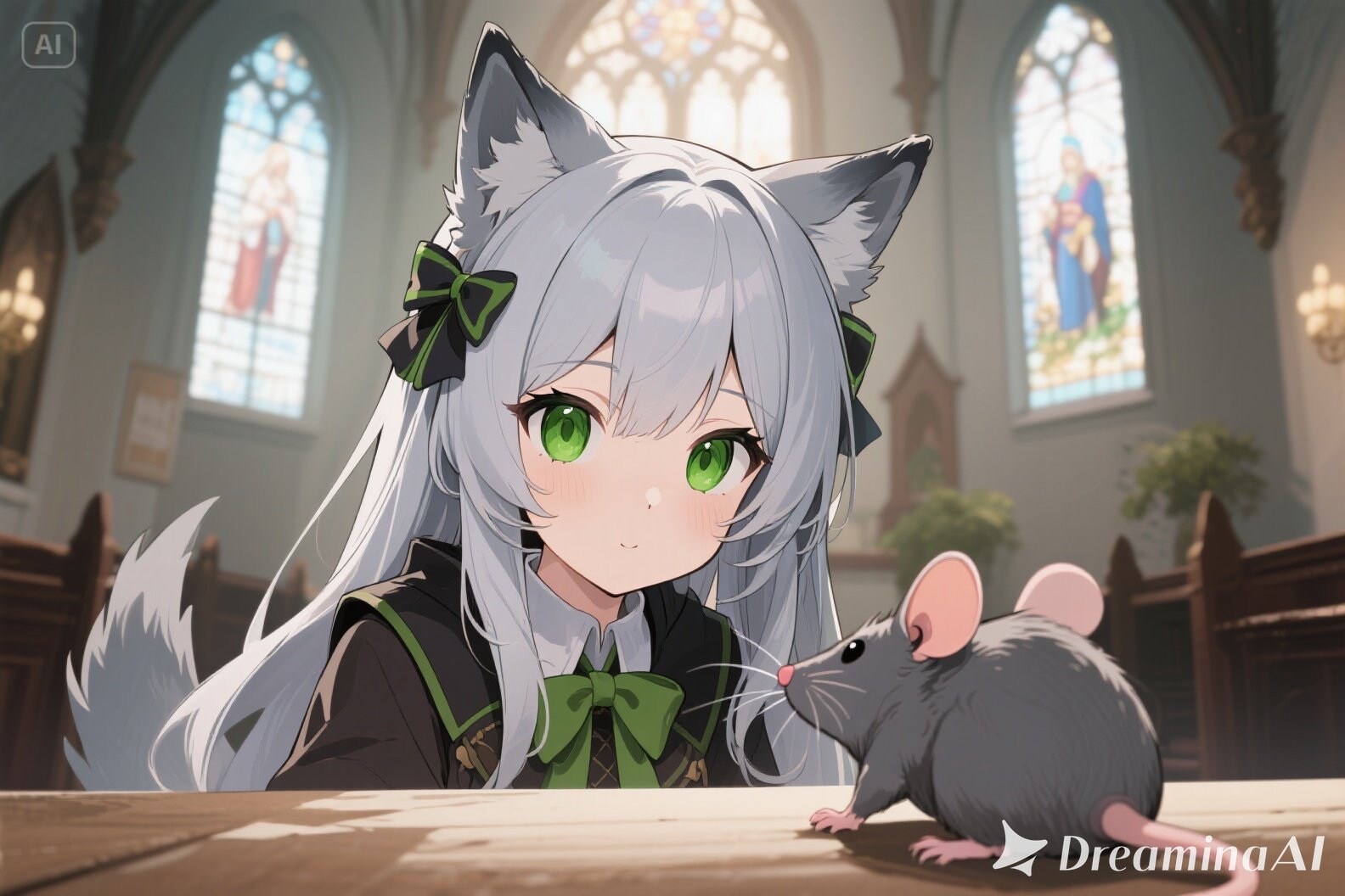 ステラちゃんとネズミ
