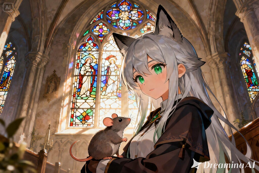 ステラちゃんとネズミ