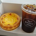デザートのエッグタルトとアイス珈琲のセット 4枚目