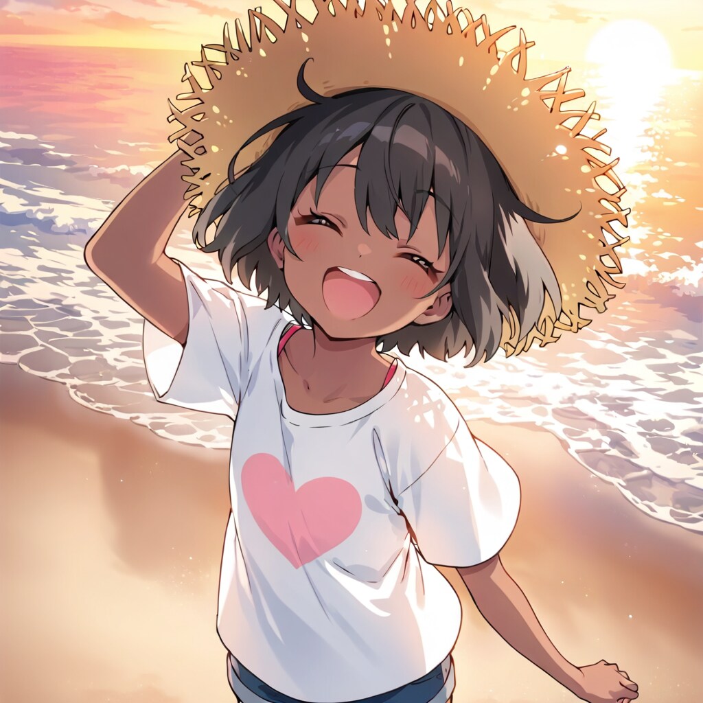 ビーチで散歩