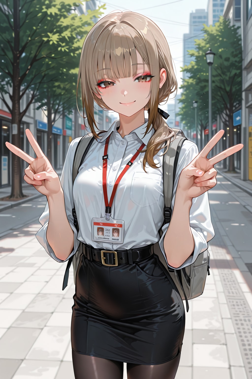 出勤中のOLさん