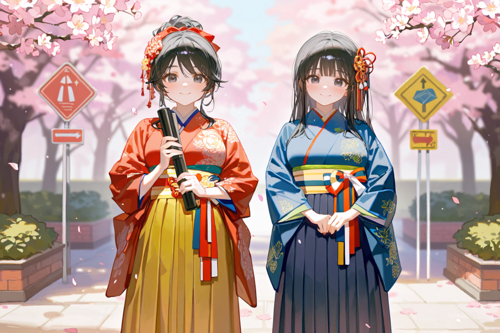 卒業式といえば袴姿の大学生ちゃんよな