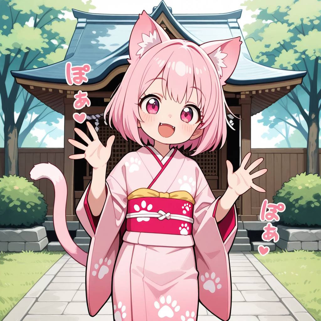 笑顔のねこちゃん♡ | の人気AIイラスト・グラビア