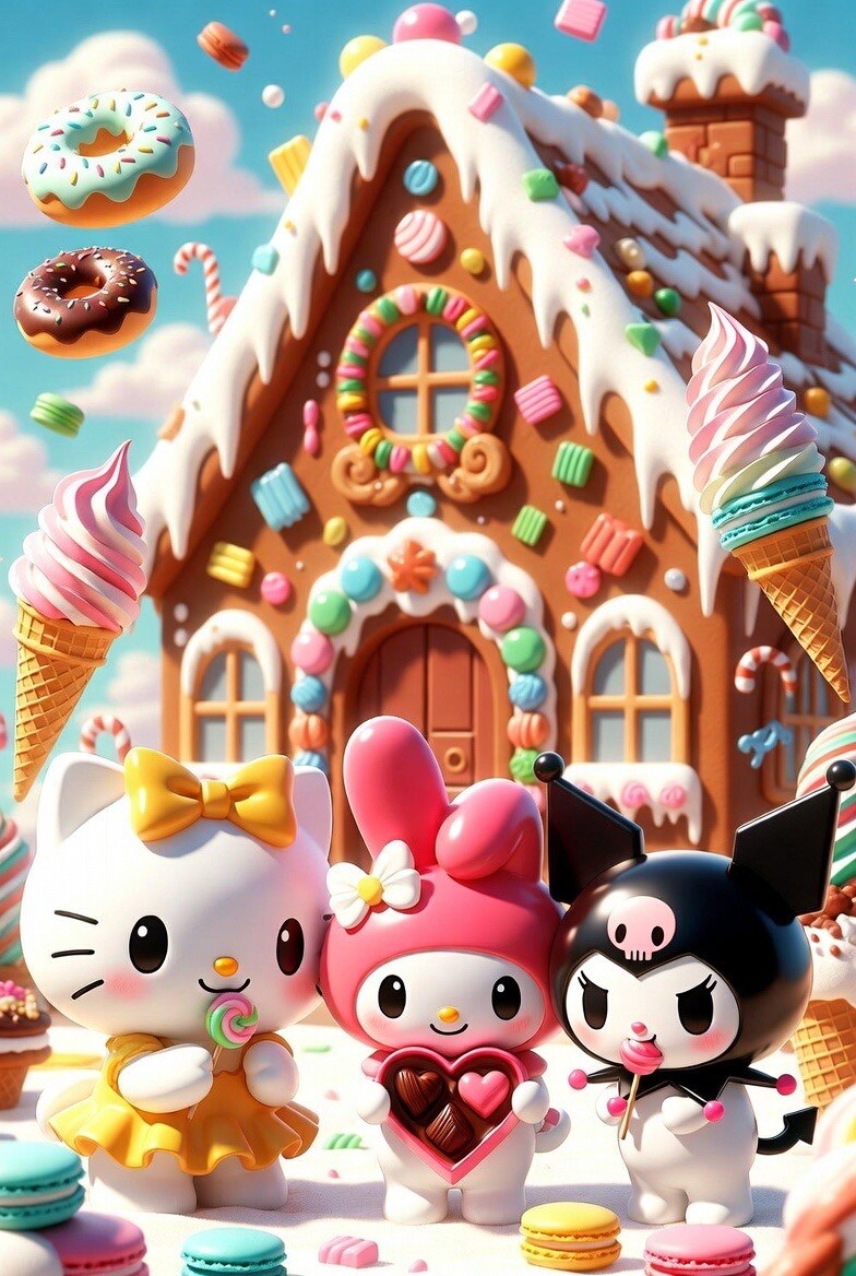 Hello Kitty & My melody & Kuromi | の人気AIイラスト・グラビア