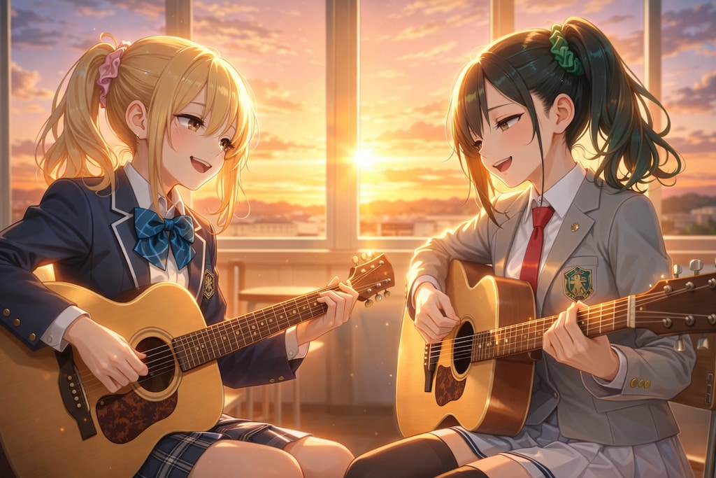 幸乃さんと、うちの子の弾き語り