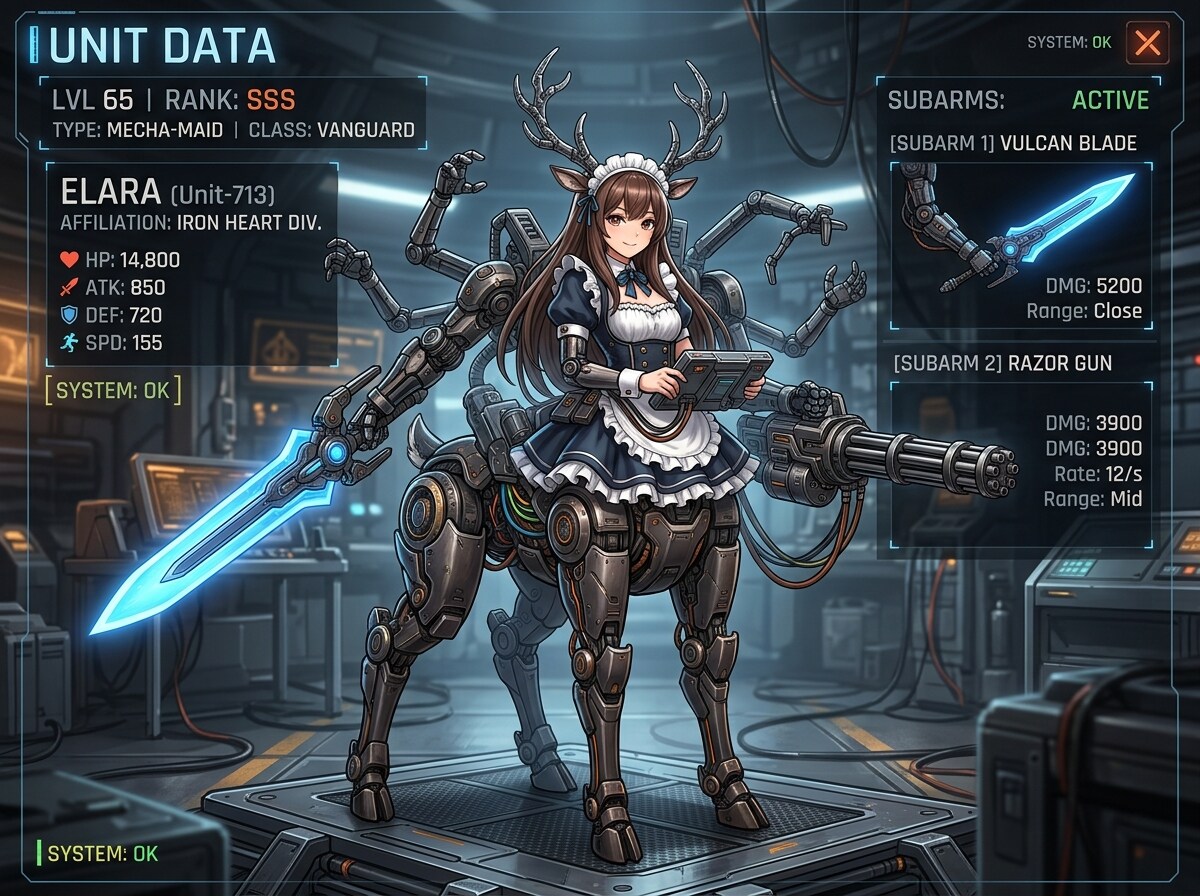 SSSランク重武装メカエラポケンタウリスメイドちゃん
