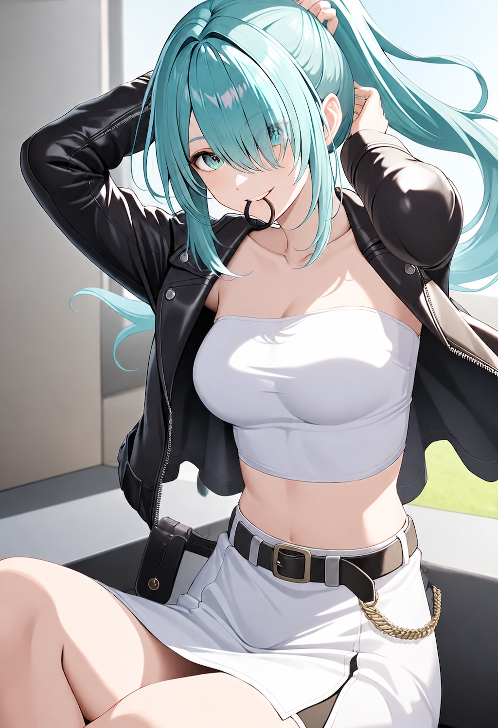 Days AI  【髪をまとめる美少女】