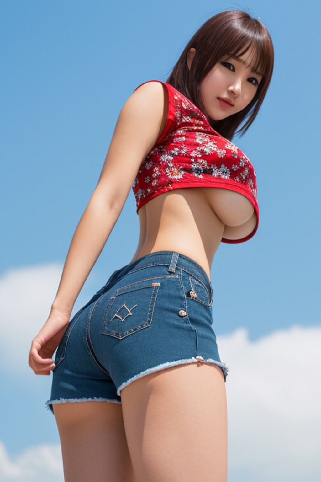 セクシー下乳お姉さん