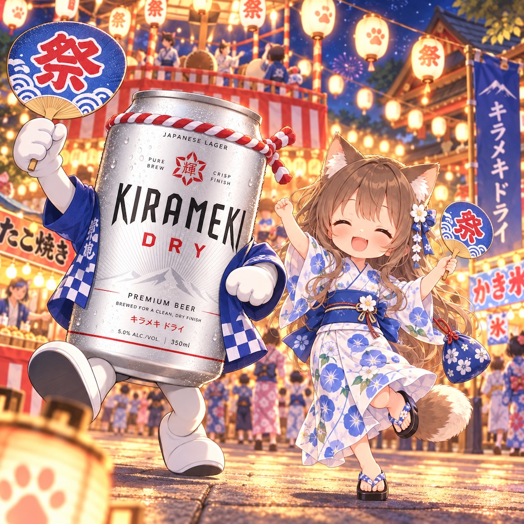 夏祭りの小さな女の子-私が好きらしいイラスト④