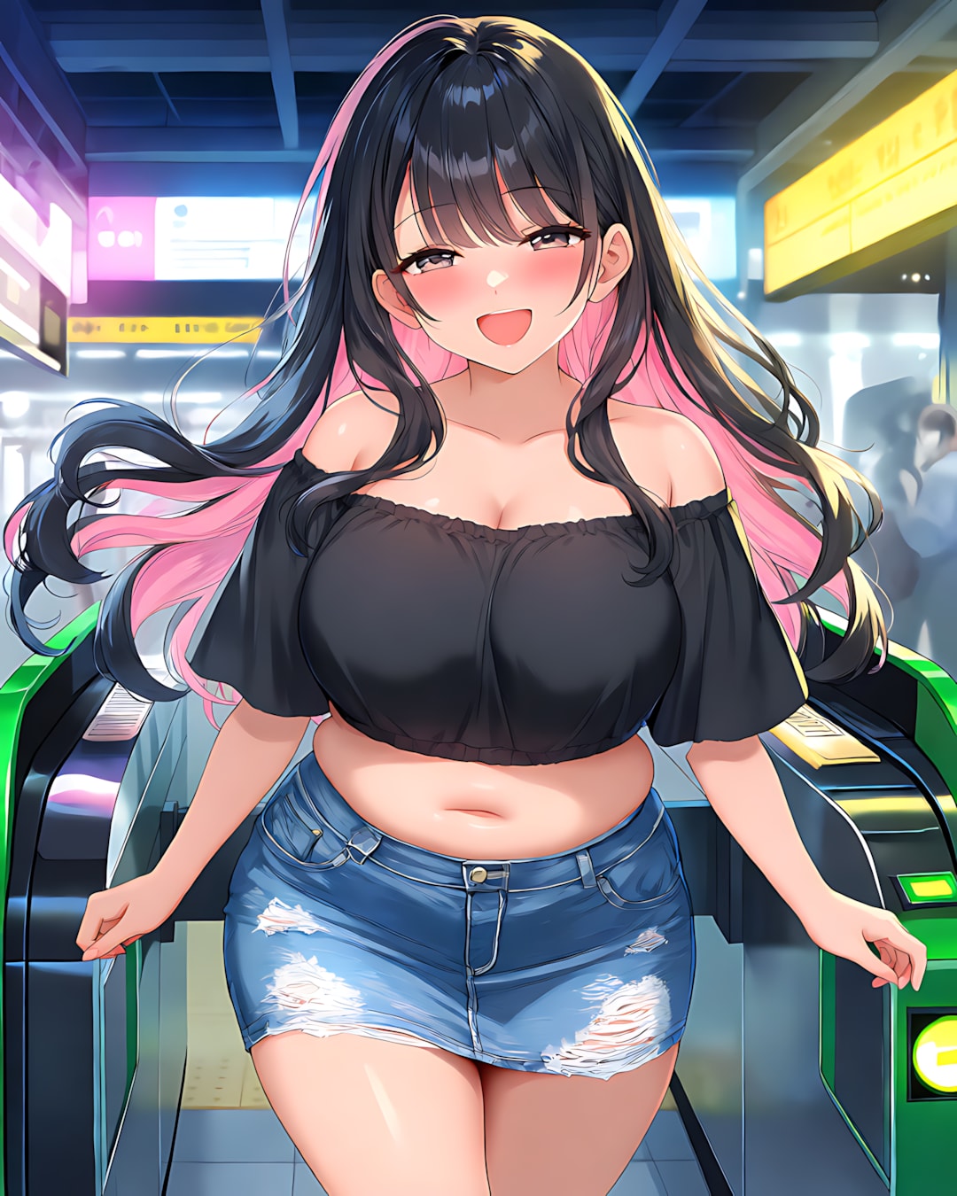 ✨駅の改札前でリナがお出迎え！お疲れ様💜