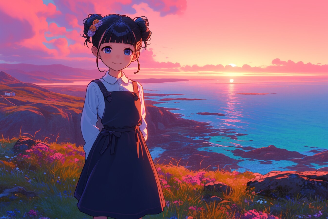 夕暮れのおだんごちゃん🍡✨222 | の人気AIイラスト・グラビア
