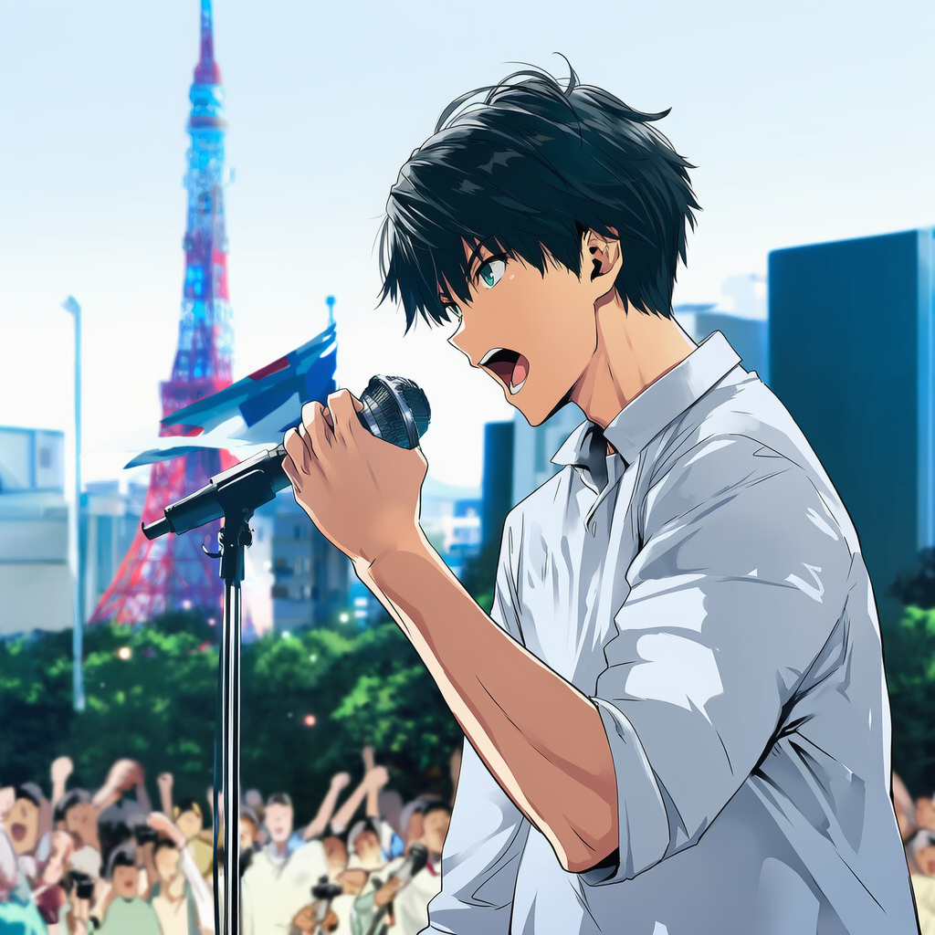 熱い思いをマイクにのせて | の人気AIイラスト・グラビア