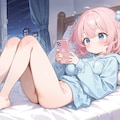 スマホを使う少女2 2枚目