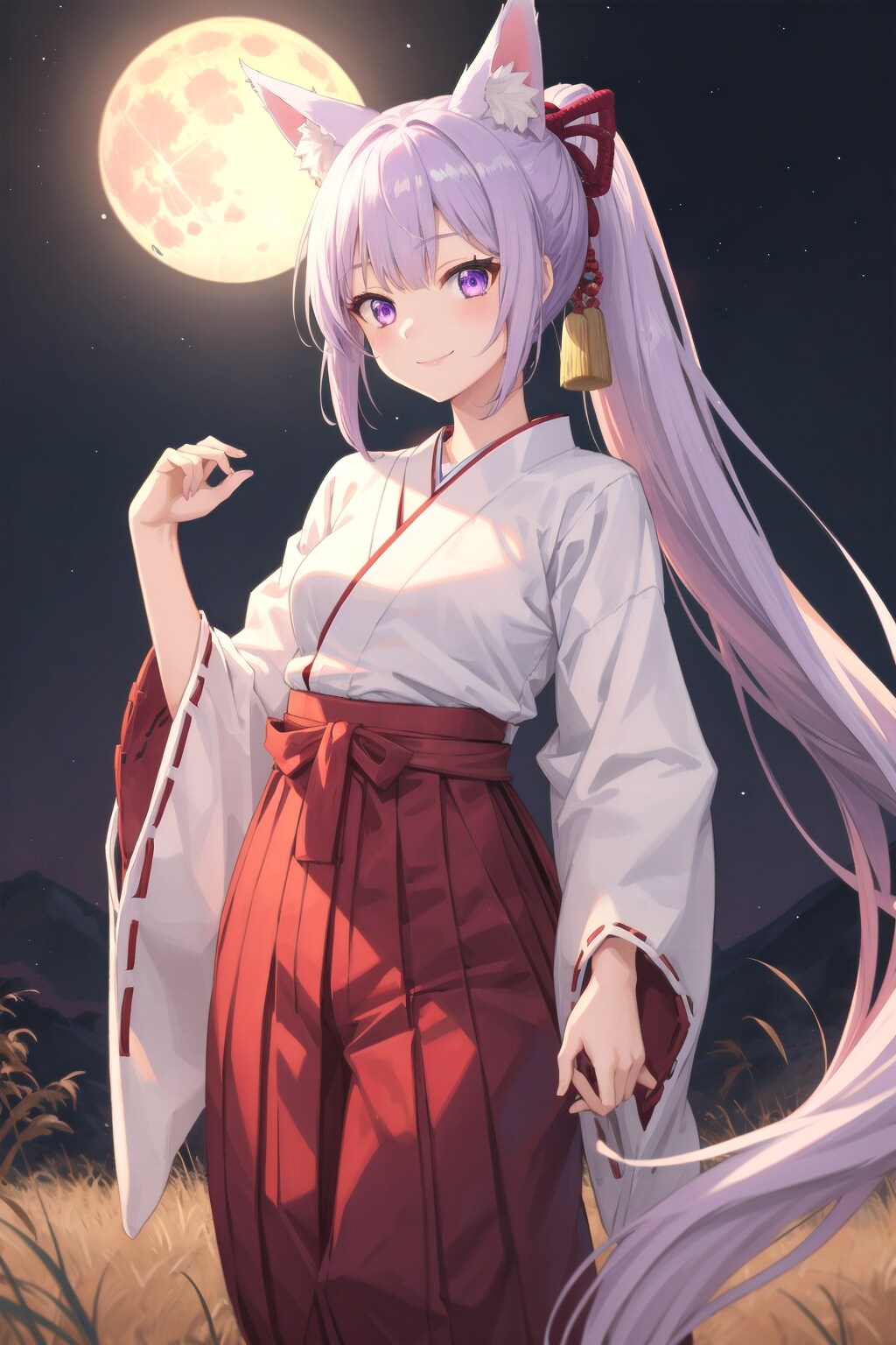 狐巫女さんと中秋の名月