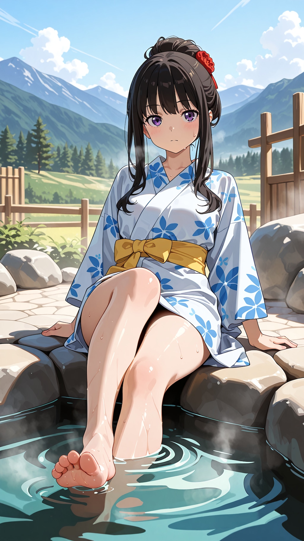温泉の足湯