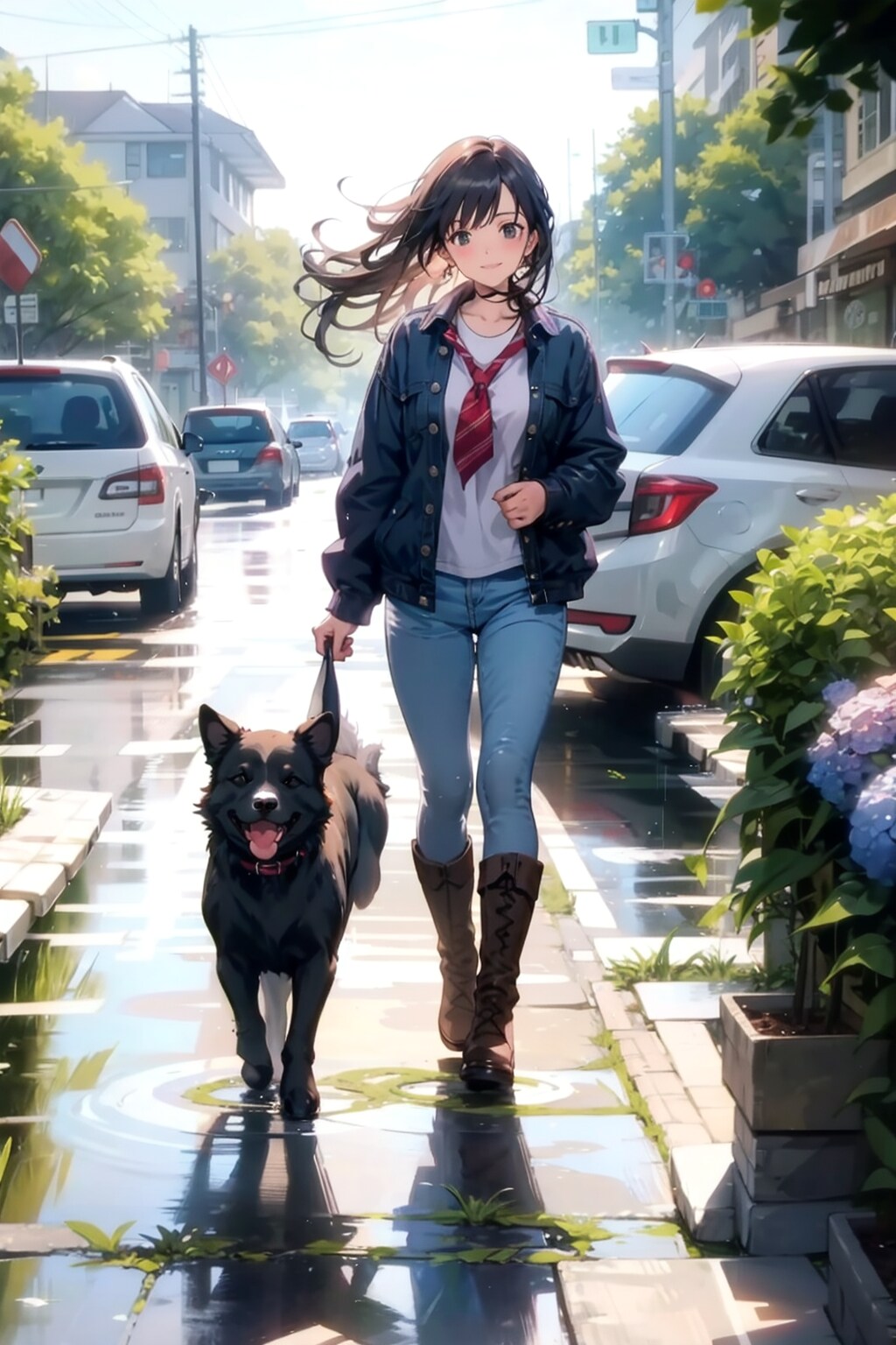 雨上がりの散歩道