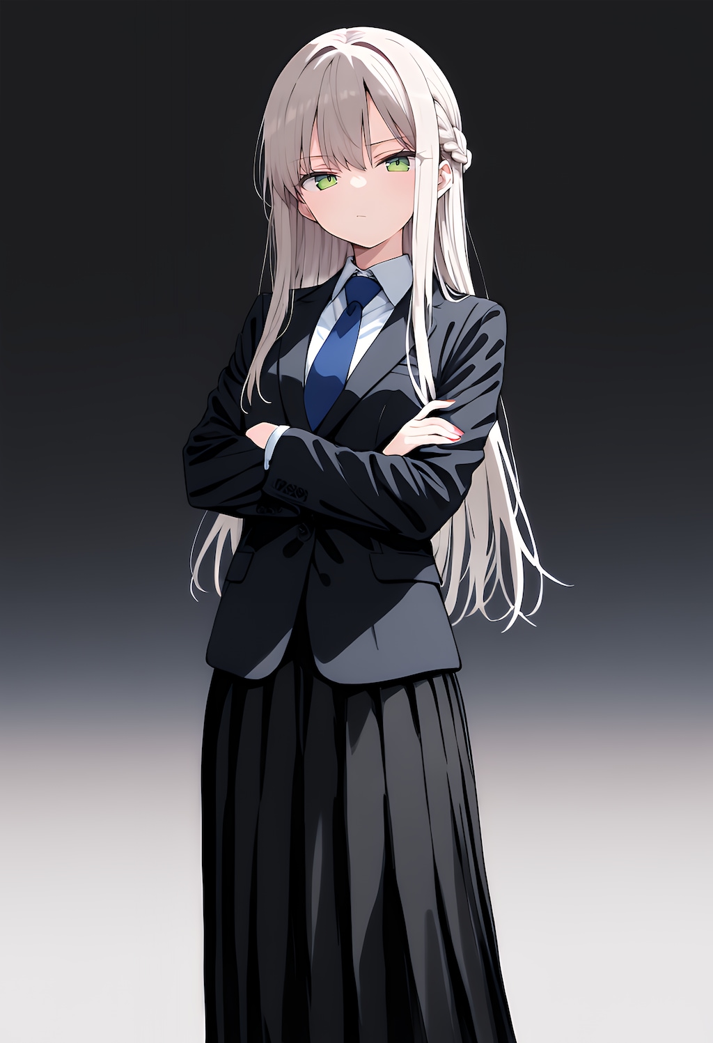 ロンスカ×スーツ