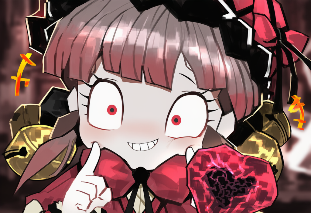 ロボトミー　レティシア　自分の頬をつく