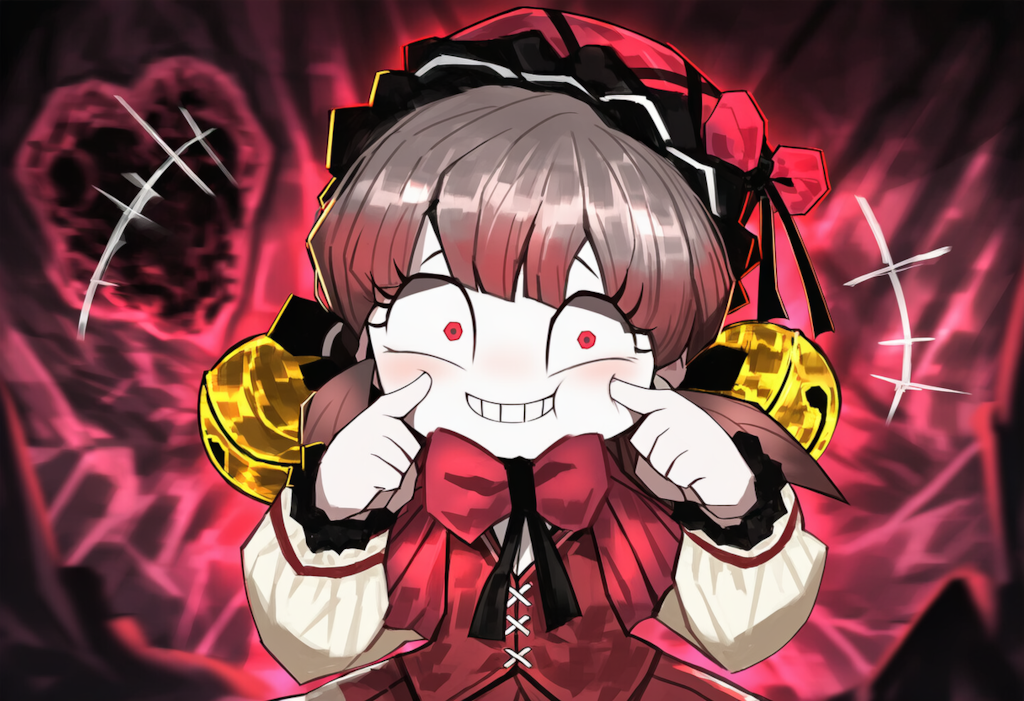 ロボトミー　レティシア　自分の頬をつく