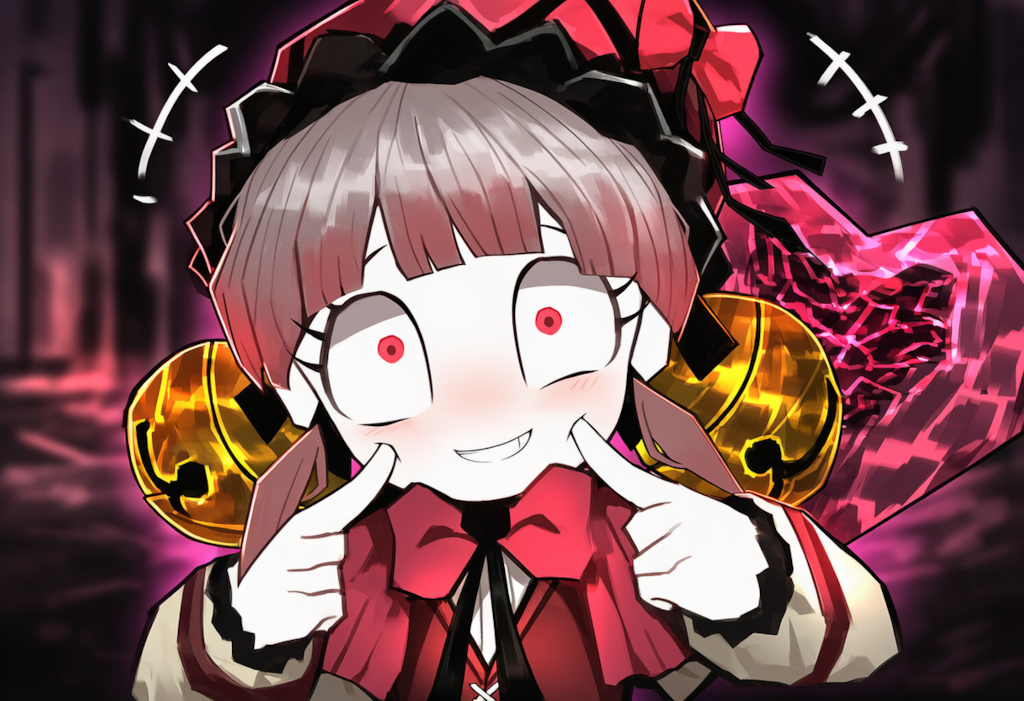 ロボトミー　レティシア　自分の頬をつく