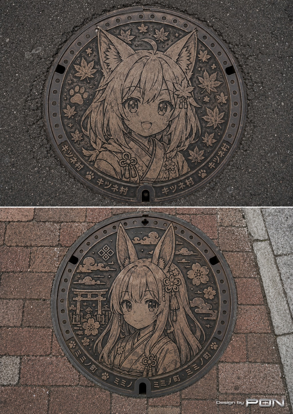 マンホールいろいろ