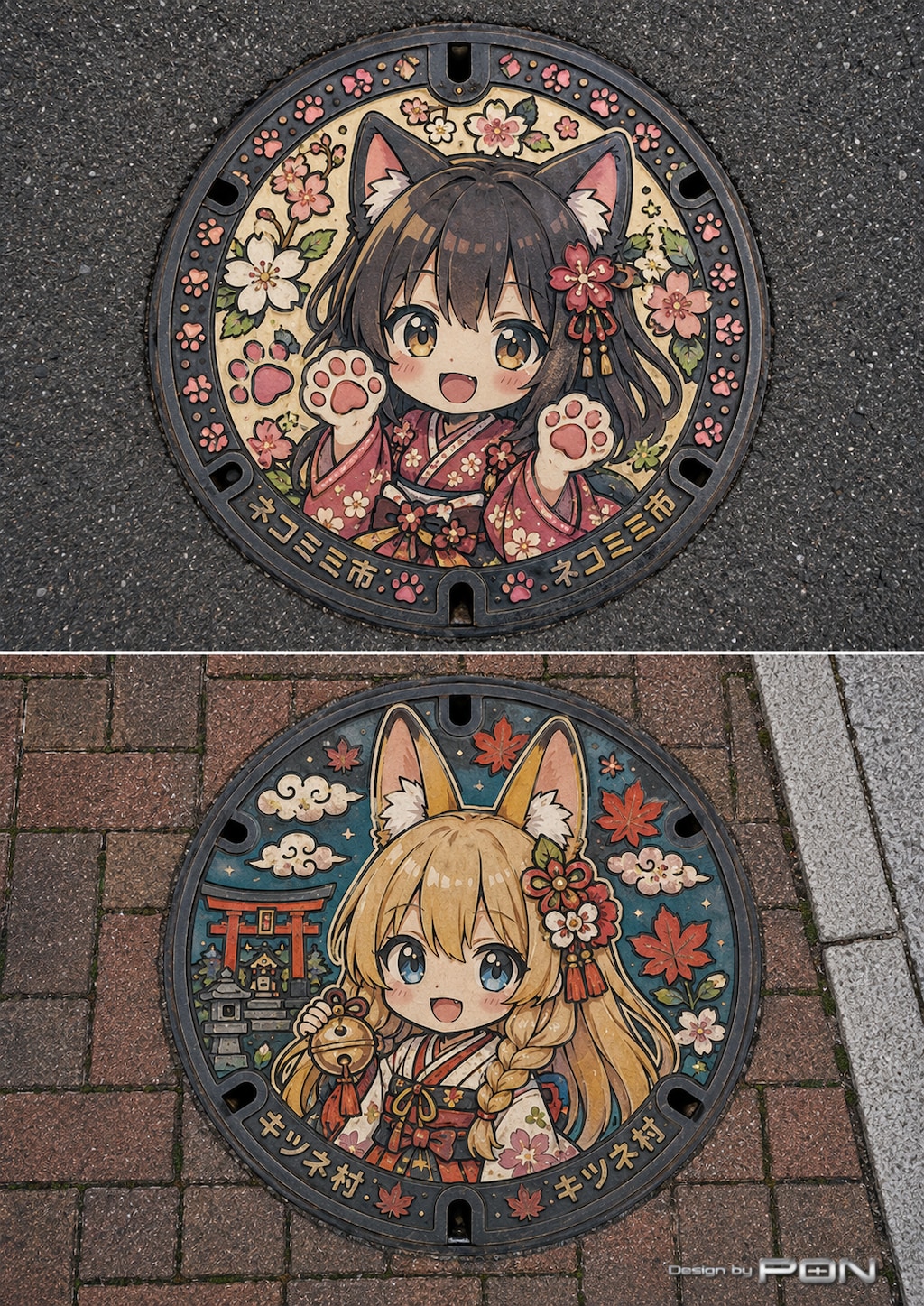 マンホールいろいろ
