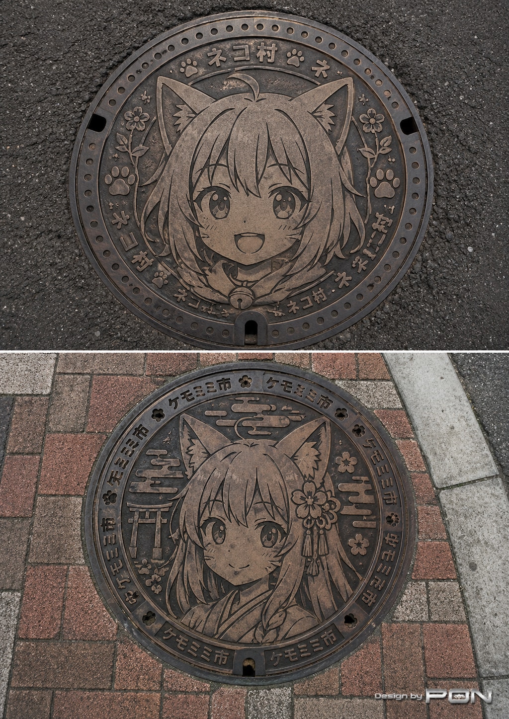 マンホールいろいろ