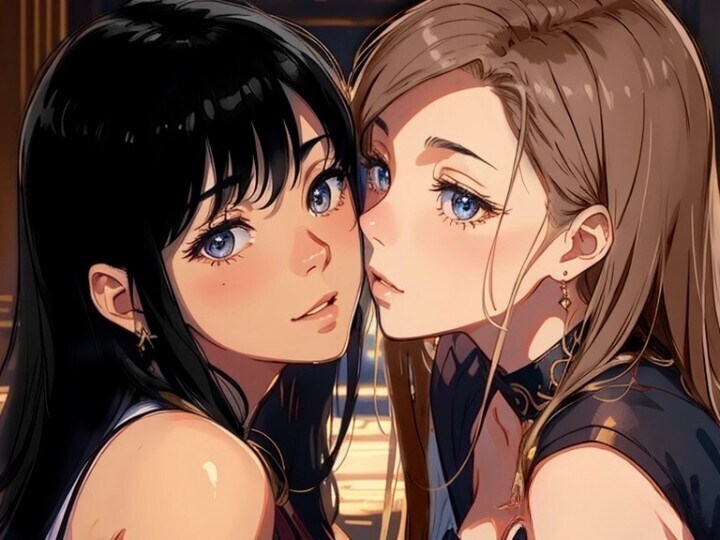 美女2人