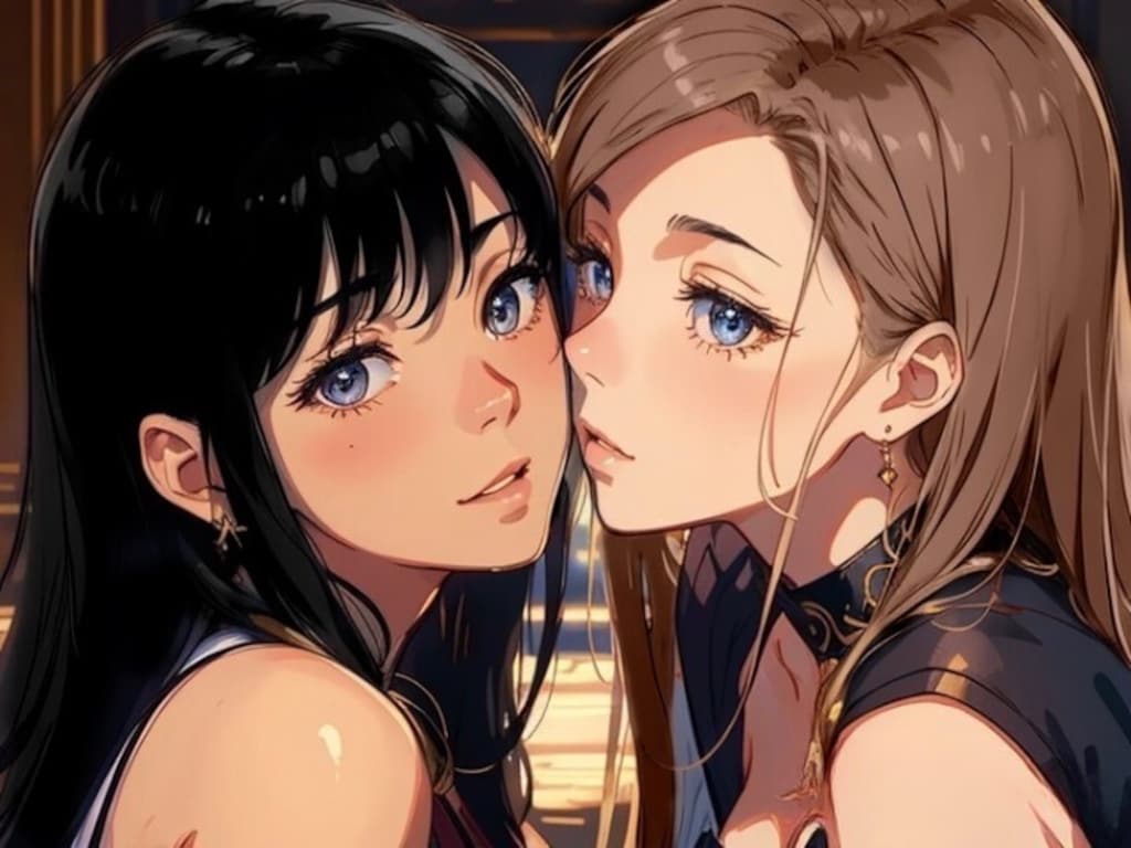 美女2人