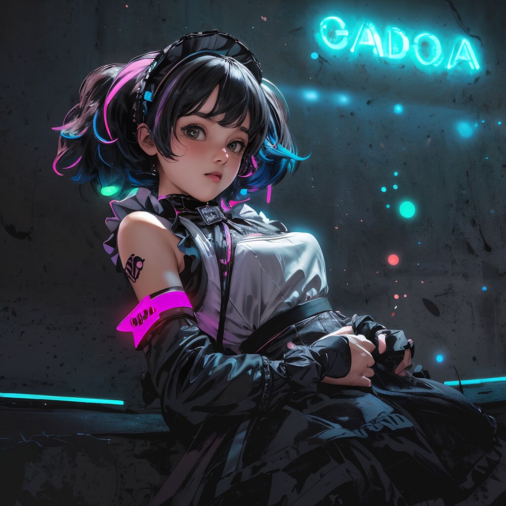 Cyberpunk maid cafe