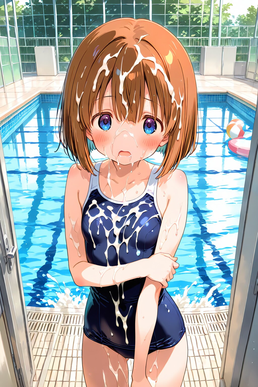 スクール水着に・・・