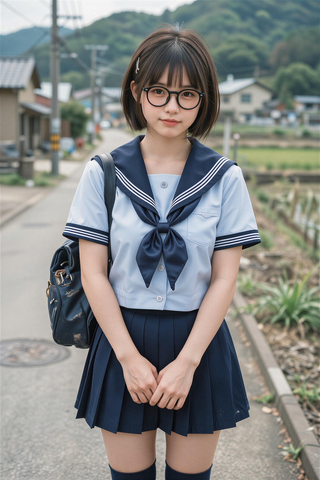 公立ダサ制服女子！