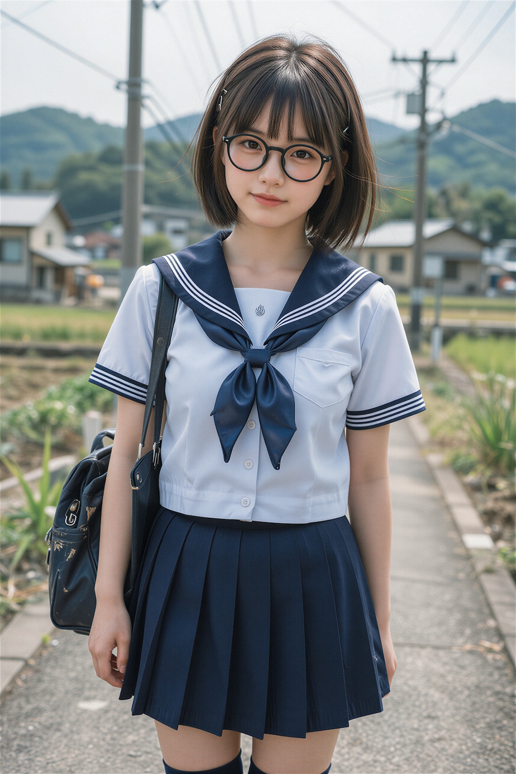 公立ダサ制服女子！