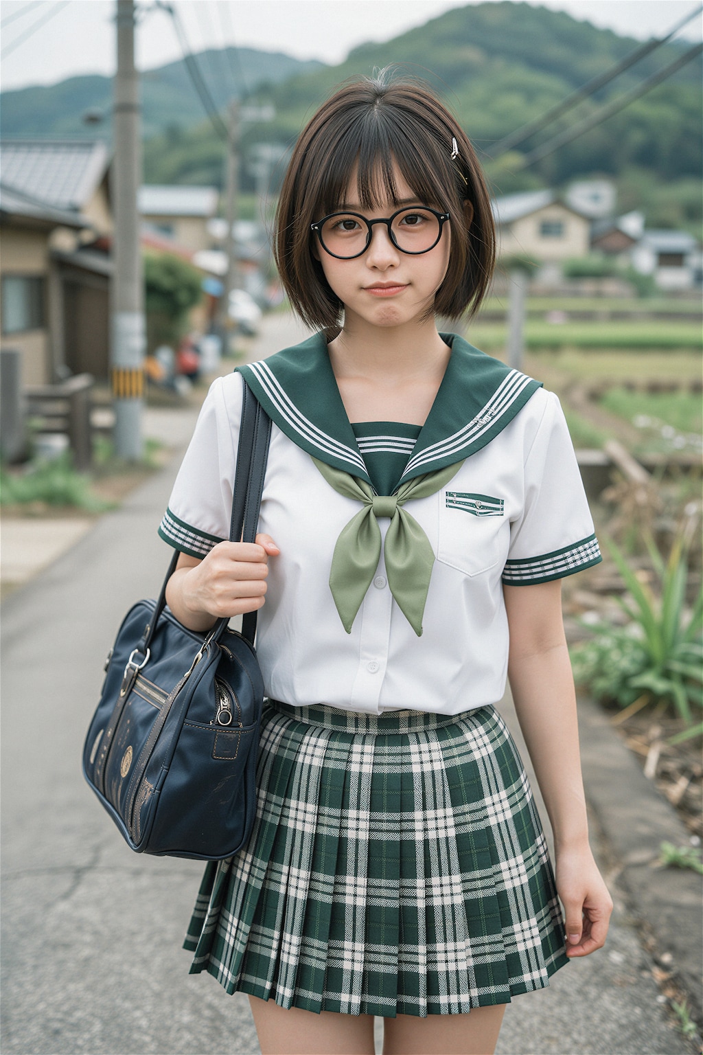 公立ダサ制服女子！