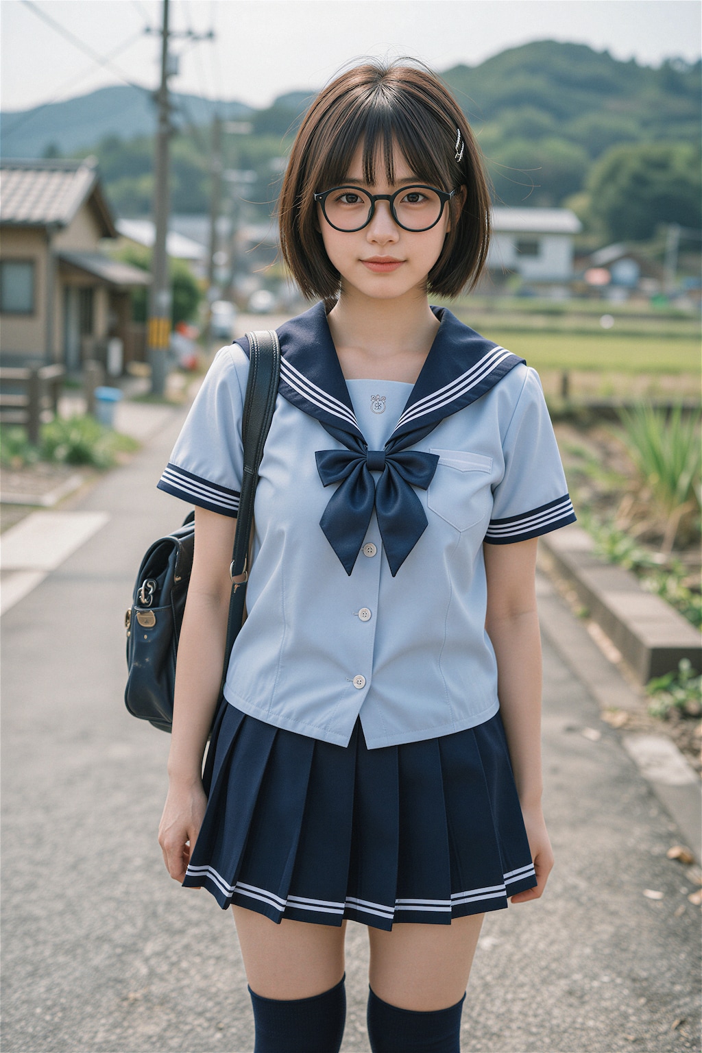 公立ダサ制服女子！