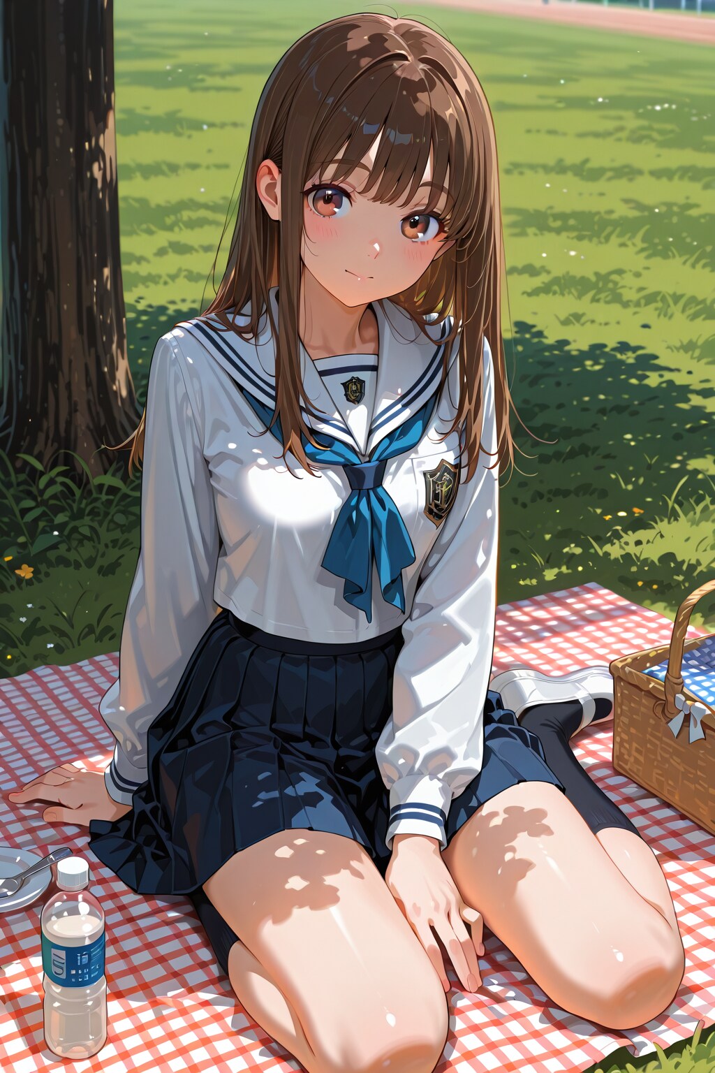 木の下で