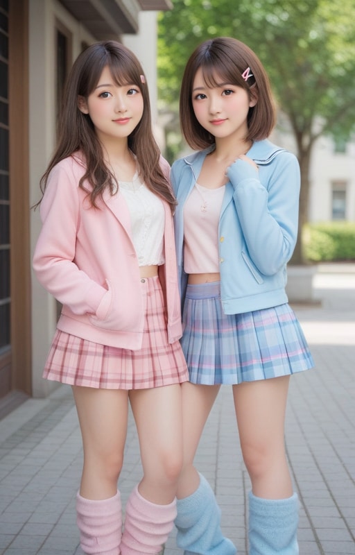 ピンクちゃんとライトブルーちゃん