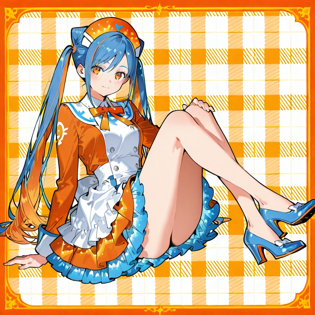 青×オレンジ | の人気AIイラスト・グラビア