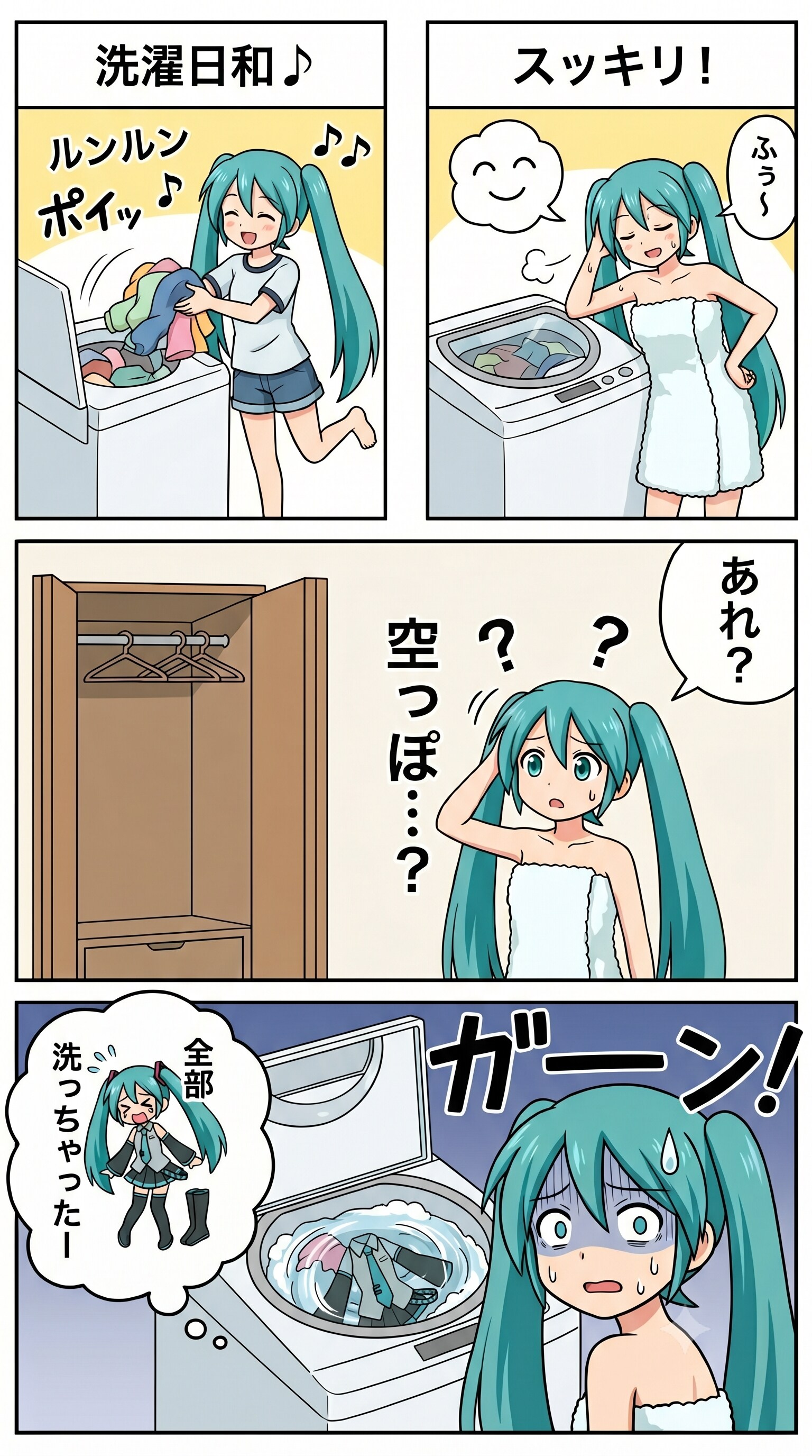 ミクさん お洗濯