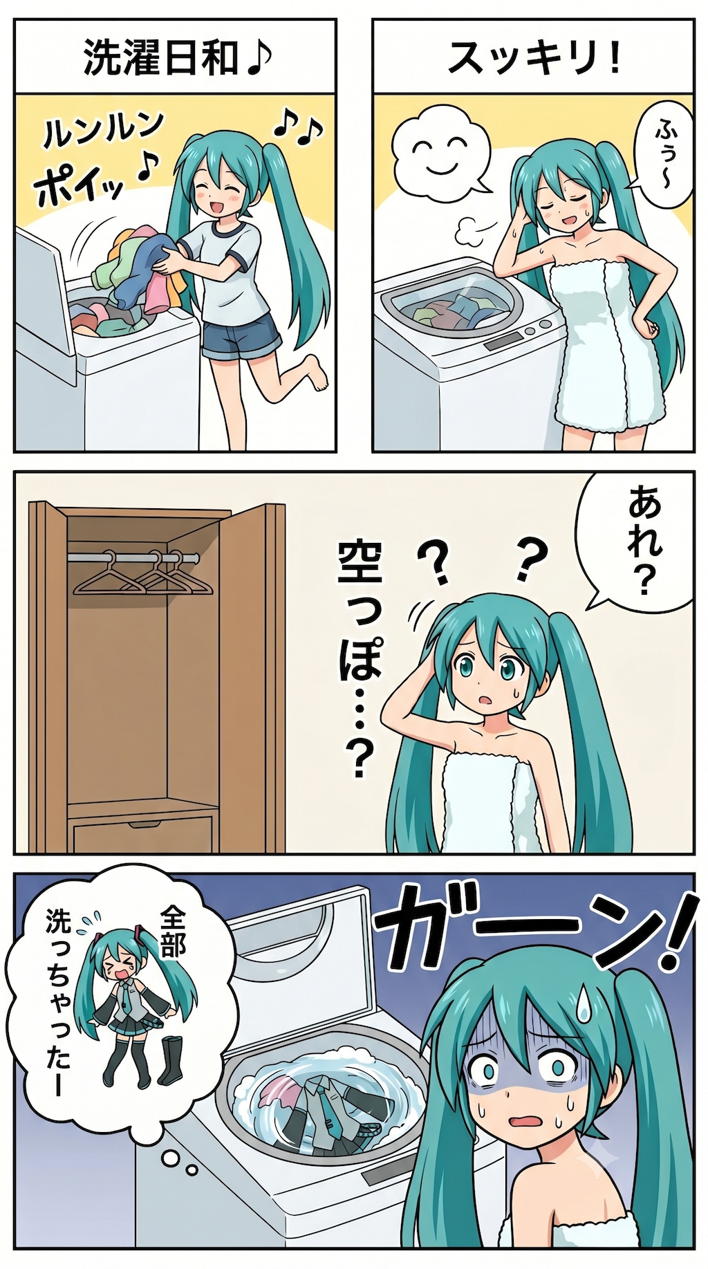 ミクさん お洗濯