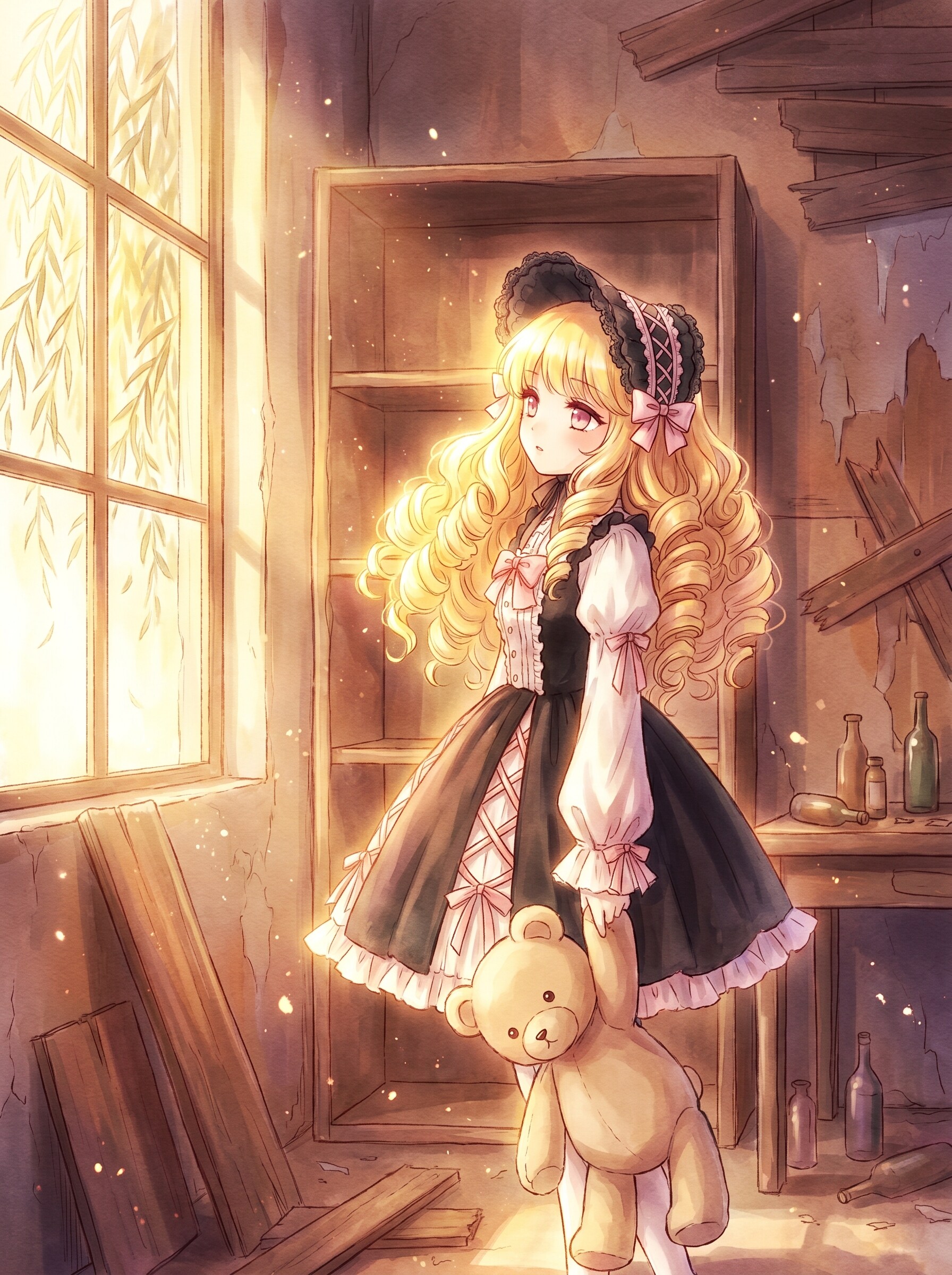 廃窓に揺れる綿夢 | の人気AIイラスト・グラビア
