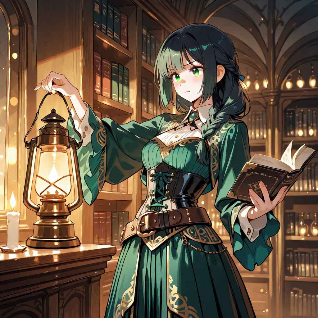 深夜の古代図書館探索 | の人気AIイラスト・グラビア