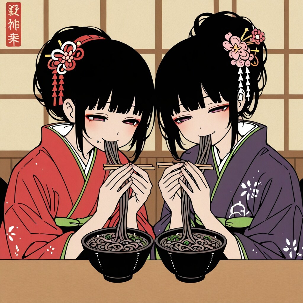 和風蕎麦ガールズ | の人気AIイラスト・グラビア