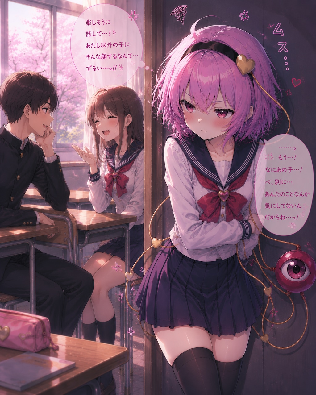 ツンデレさとりちゃん（セーラー服ver）