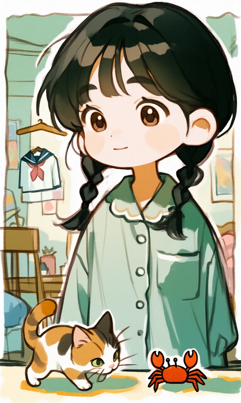 部屋の中に小カニが